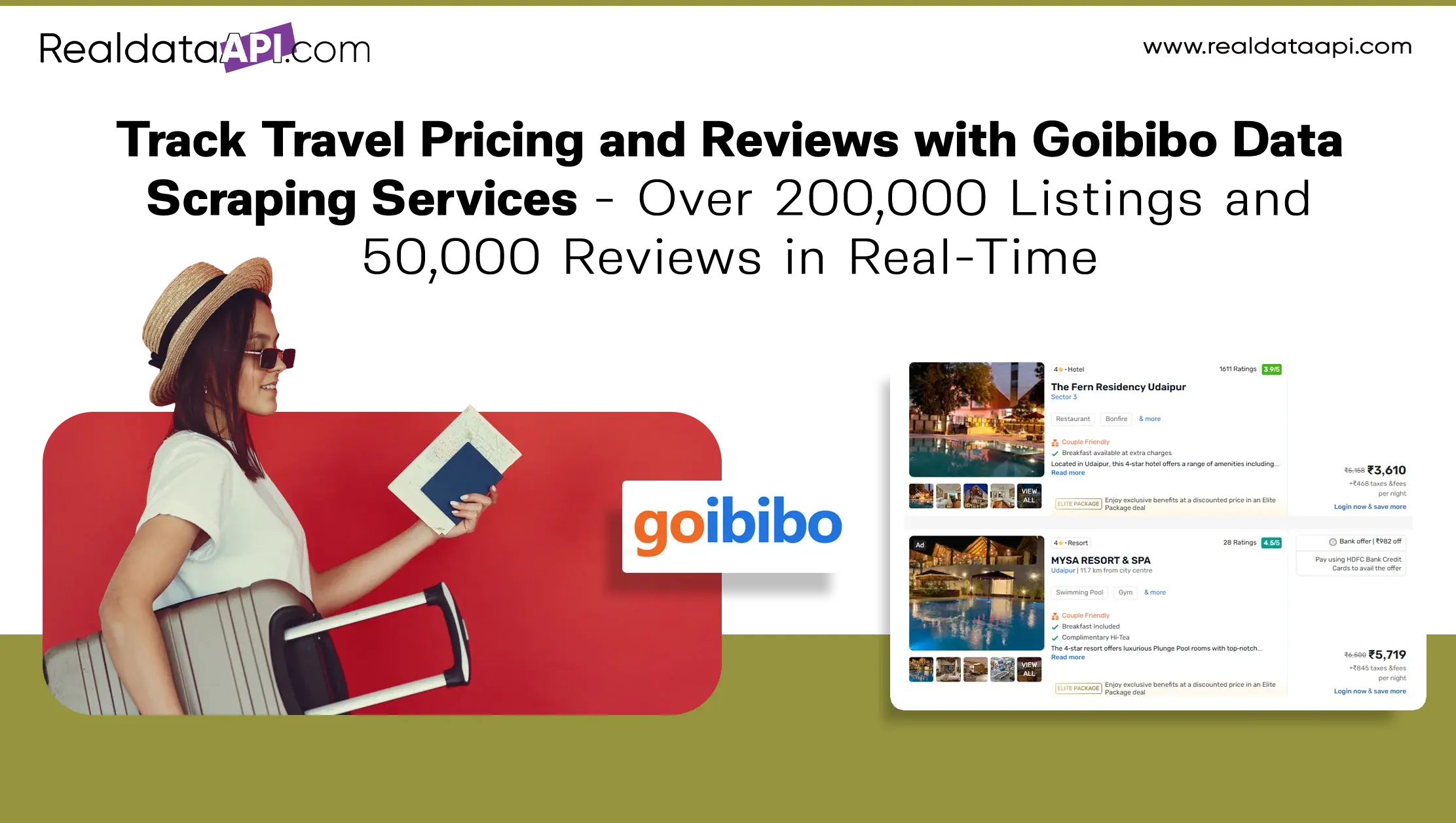 Track Travel Pricing and Reviews with Goibibo Data Scraping Services - Over 200,000 Listings and 50,000 Reviews in Real-Time